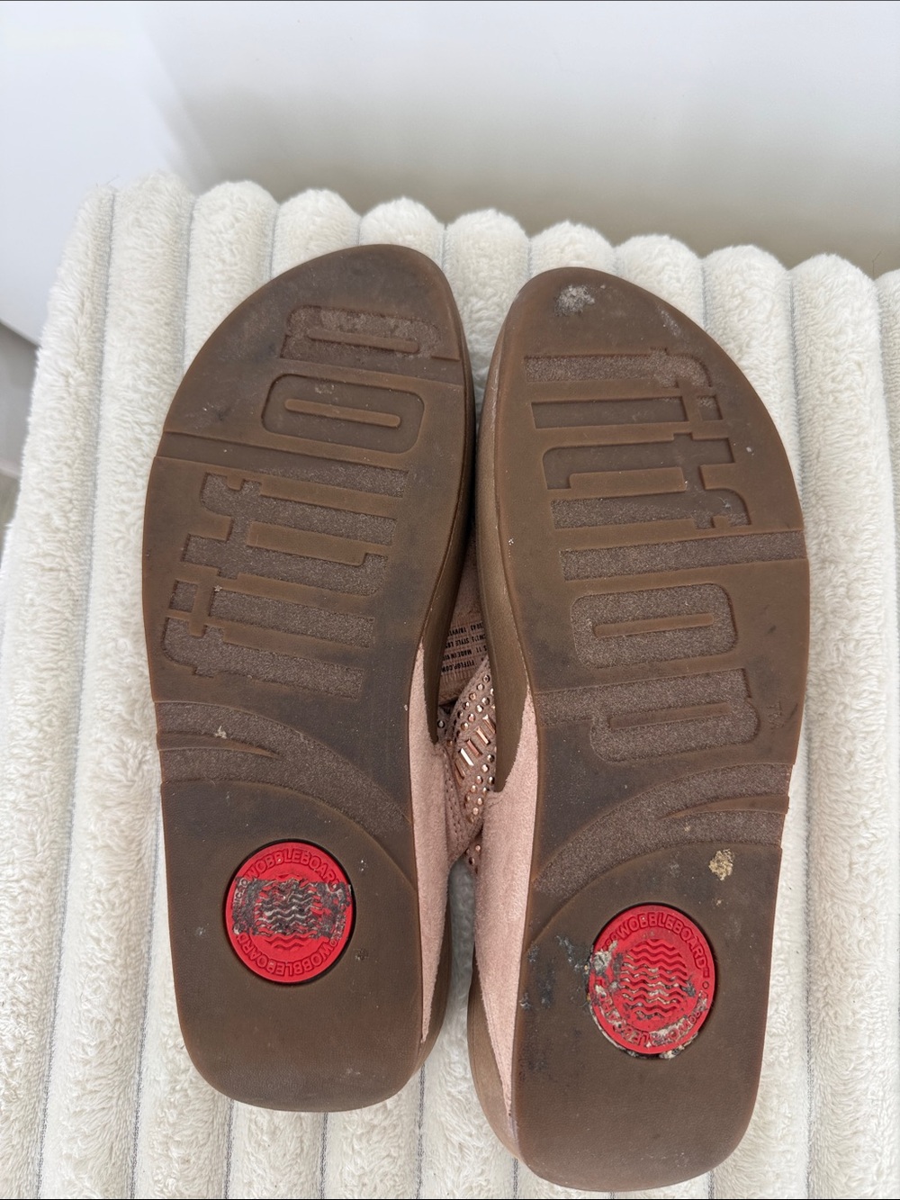 FitFlop Lulu Incastone Pink Toe-Post Sandal size 11 - Picture 9 of 9